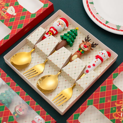🎅Holiday Magic Utensil Collection - 4 Festive Designs (Santa & Friends)🎄