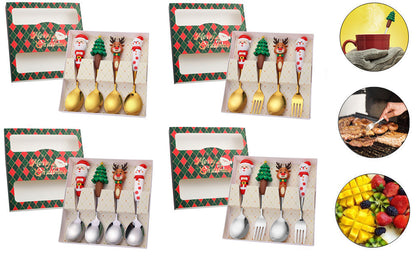 🎅Holiday Magic Utensil Collection - 4 Festive Designs (Santa & Friends)🎄
