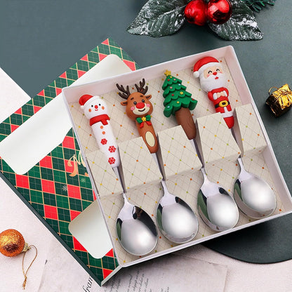 🎅Holiday Magic Utensil Collection - 4 Festive Designs (Santa & Friends)🎄