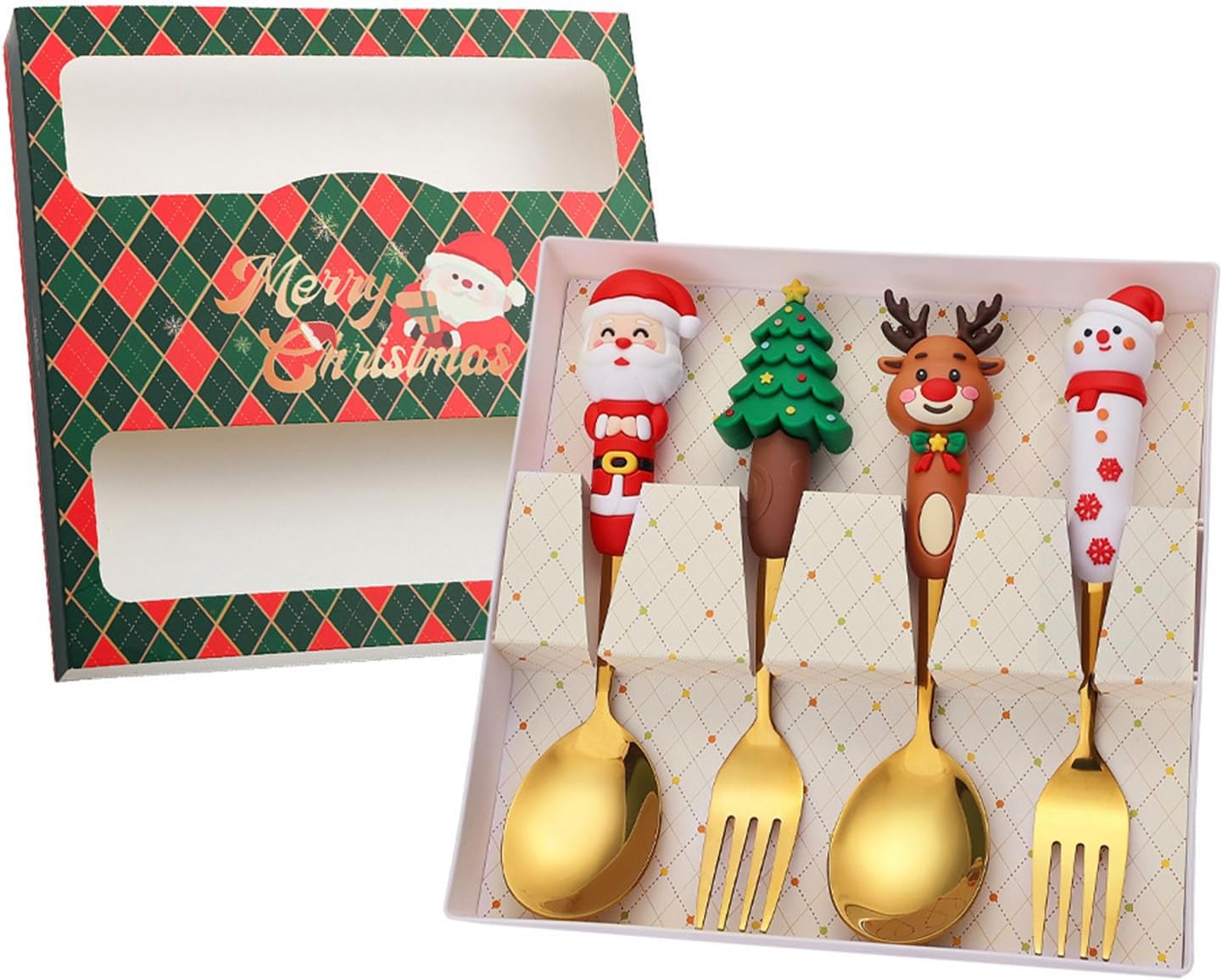 🎅Holiday Magic Utensil Collection - 4 Festive Designs (Santa & Friends)🎄