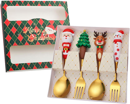 🎅Holiday Magic Utensil Collection - 4 Festive Designs (Santa & Friends)🎄