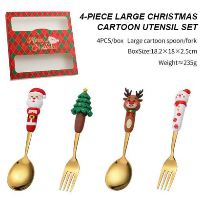 🎅Holiday Magic Utensil Collection - 4 Festive Designs (Santa & Friends)🎄