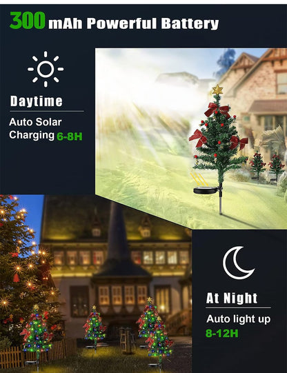 Solar Christmas tree lights holiday decorations, outdoor courtyards, gardens, lawns, small path lights, atmosphere lights