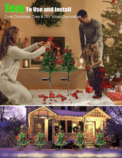 Solar Christmas tree lights holiday decorations, outdoor courtyards, gardens, lawns, small path lights, atmosphere lights